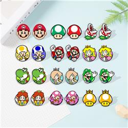 super Mario anime earrings