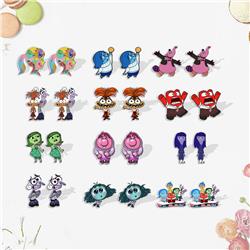 Inside out anime earrings