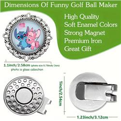 Stitch anime magnetic golf cap clip