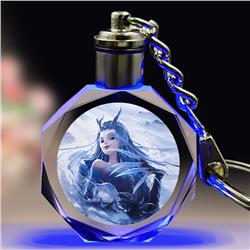 Ne Zha anime luminous crystal keychain