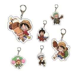 One Piece anime keychain
