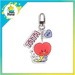 BTS anime keychain