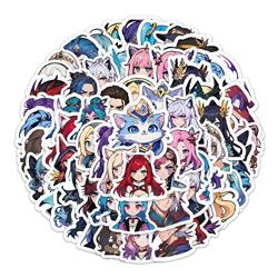league of legends anime waterproof stickers 60pcs a set