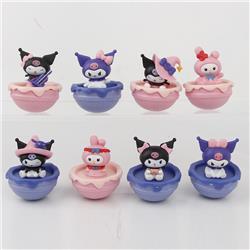 Kuromi anime figure 7.5cm 8pcs a set(in bags)
