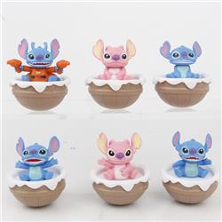 stitch anime figure 7.5cm 6pcs a set(in bags)