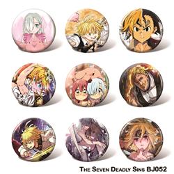 seven deadly sins anime pin 58mm set