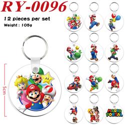 Super Mario anime keychain 12 pcs a set