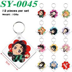 Demon slayer kimets anime keychain 12 pcs a set