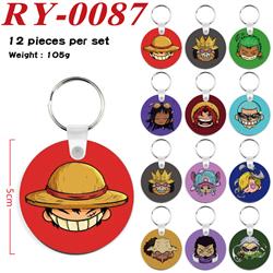 One Piece anime keychain 12 pcs a set