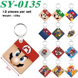 Super Mario anime keychain 12 pcs a set