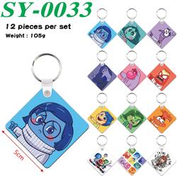 Inside out anime keychain 12 pcs a set