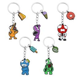 Rainbow friends anime keychain 5 pcs a set