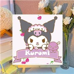 Kuromi anime DIY digital oil painting with frame(boxed)30*30cm