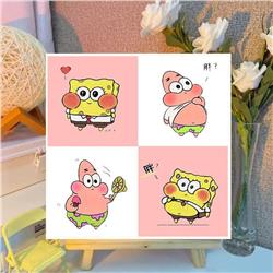 SpongeBob anime DIY digital oil painting with frame(boxed)30*30cm