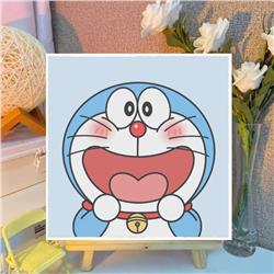 Doraemon anime DIY digital oil painting with frame(boxed)30*30cm