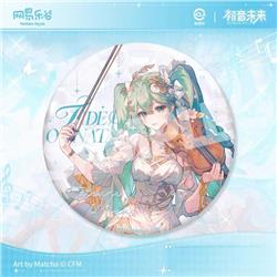 Hatsune Miku anime pin 75mm