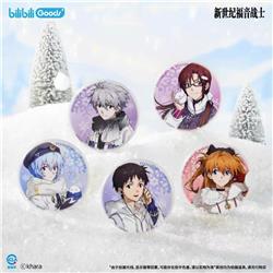 EVA anime pin 75mm 5pcs a set