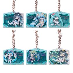 Hatsune Miku anime keychain 6 pcs a set