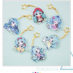 Hatsune Miku anime keychain 6 pcs a set