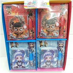 Ne zha anime notebook with pen set 24 pcs a set