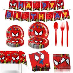 spider man anime disposable tableware for parties