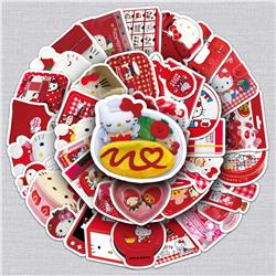 hello kitty anime waterproof stickers 50pcs a set