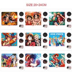 One Piece anime Mouse pad 24*20cm 5pcs a set