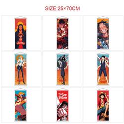 One Piece anime wallscroll 25*70cm price for 5 pcs