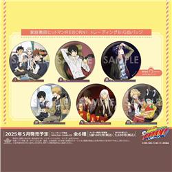 hitman reborn anime pin 75mm 6pcs a set