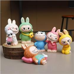 Labubu anime figure 7cm 6pcs a set