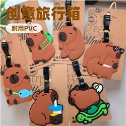 Capybara anime baggage tag