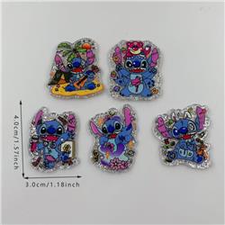stitch anime acrylic flash card 10pcs a set