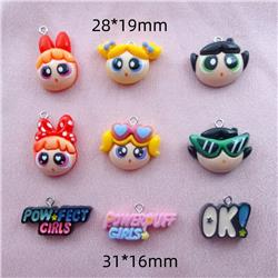 The Powerpuff Girls anime pendant 10pcs a set