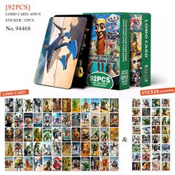 tungtungsahur anime lomo cards 92 pcs a set