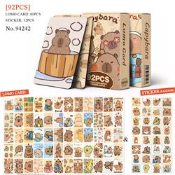 Capybara anime lomo cards 92 pcs a set