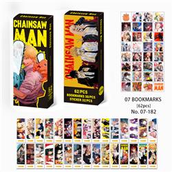 chainsaw man anime bookmark 62pcs a set