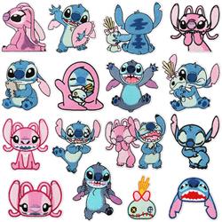 stitch anime embroidered fabric patch 10pcs a set