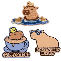 Capybara anime embroidered fabric patch 10pcs a set