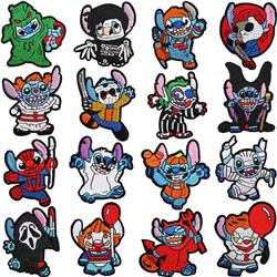 stitch anime embroidered fabric patch 10pcs a set