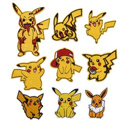 Pokemon anime embroidered fabric patch 10pcs a set