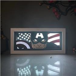 Avengers anime light lamp wooden frame white: monochrome RGB remote control model