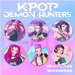 Kpop demon hunters anime pin 58mm