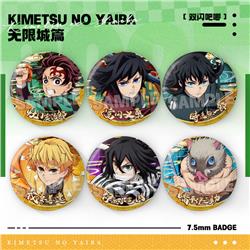 Demon slayer kimets anime pin 75mm