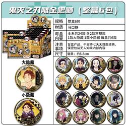 Demon slayer kimets anime pin 58mm 6pcs a set