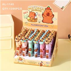 Capybara anime three section 3-color highlighter pen 36 pcs a set