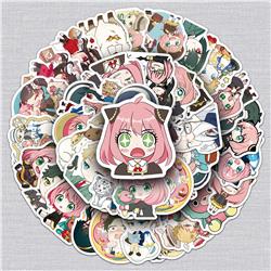 SPY×FAMILY anime waterproof stickers 50pcs a set