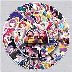 Kpop demon hunters anime waterproof stickers 100pcs