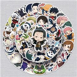 Jujutsu Kaisen anime waterproof stickers 50pcs a set