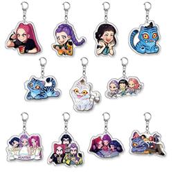 Kpop demon hunters anime keychain