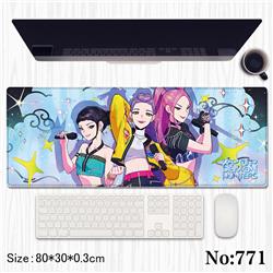 Kpop demon hunters anime Mouse pad 80*30*0.3cm